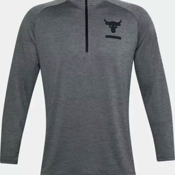 Under Armour Mens Project Rock Tech ½ Zip Long Sleeve T-Shirt 1345822 Size S NWT - Picture 5 of 6